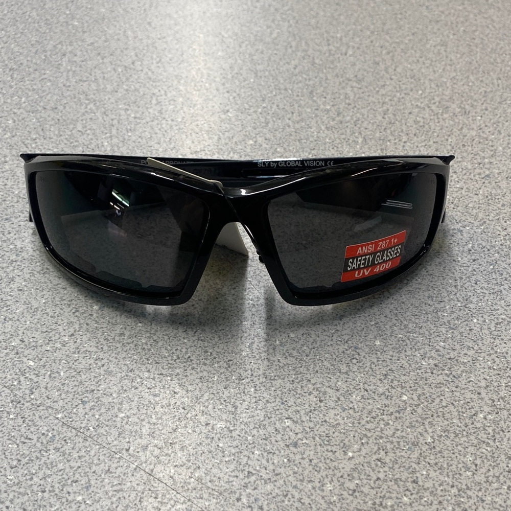 Global Vision Black Safety Sunglasses in “Sly”